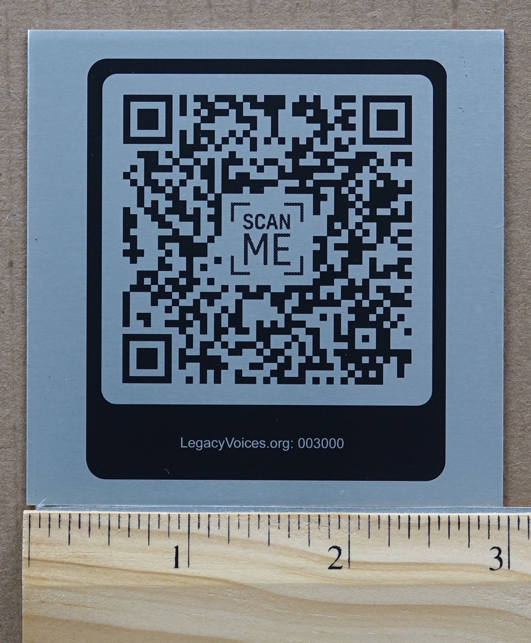 Legacy Voice QR-code Plate – MP4