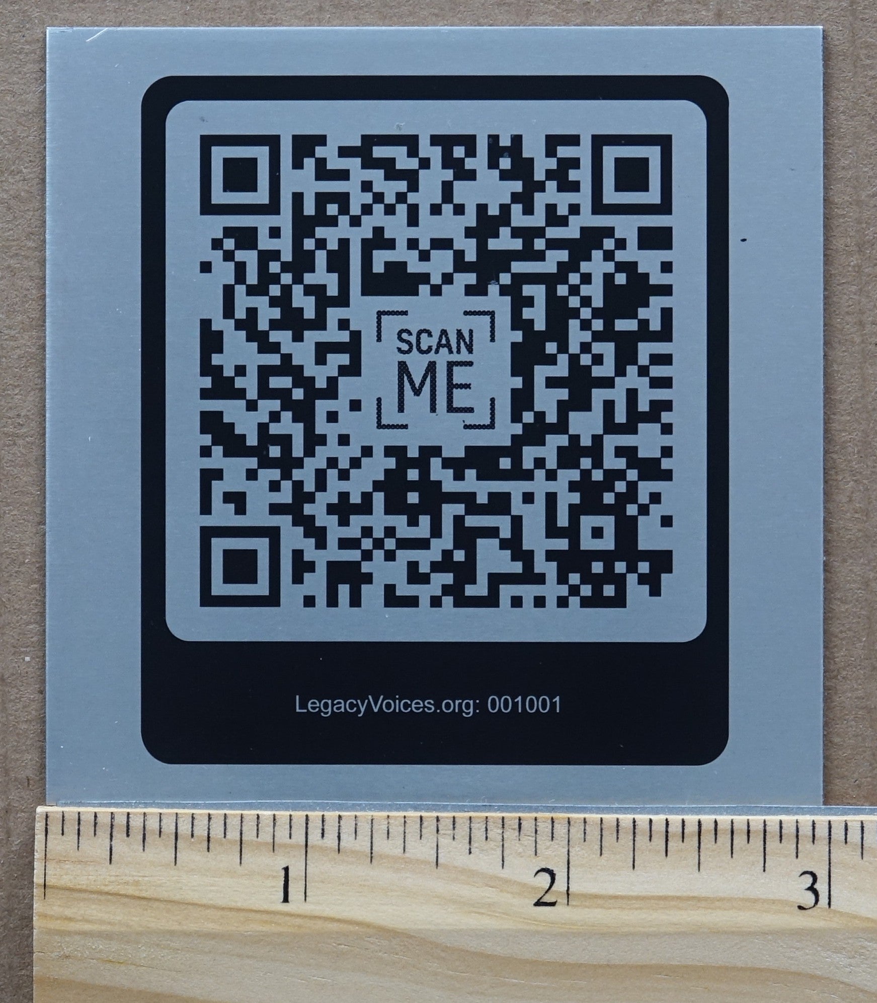 Legacy Voice QR-code Plate – WAV